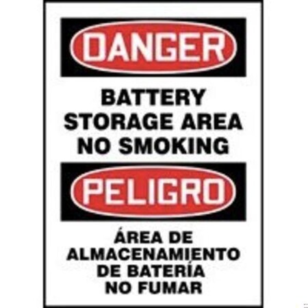 Accuform BILINGUAL OSHA DANGER Safety Sign HIGH SBMELC128XP